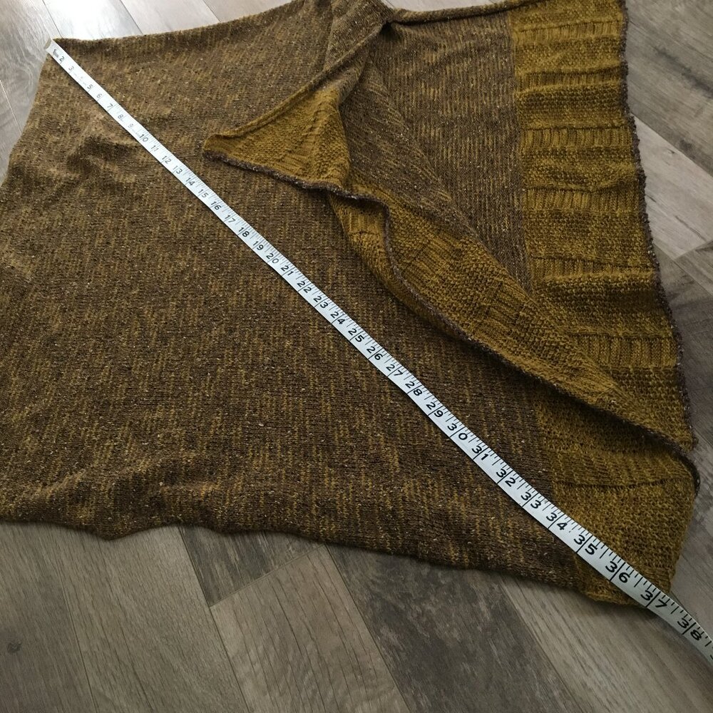 Bill Baber Scotland Linen Cotton Knit Cape Shawl Harvest Gold One Size - Picture 15 of 16